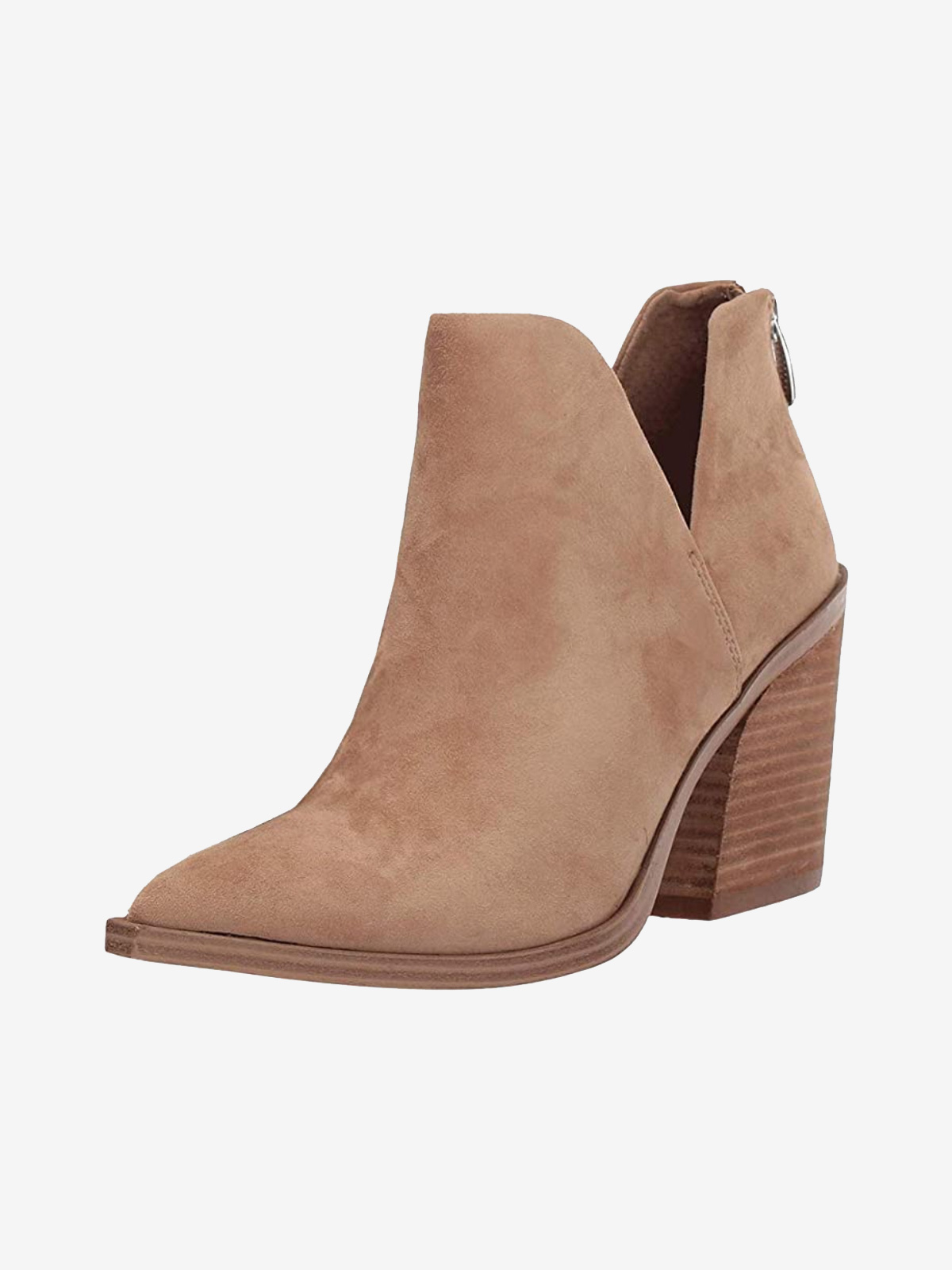 Stacked Mid Heel Booties